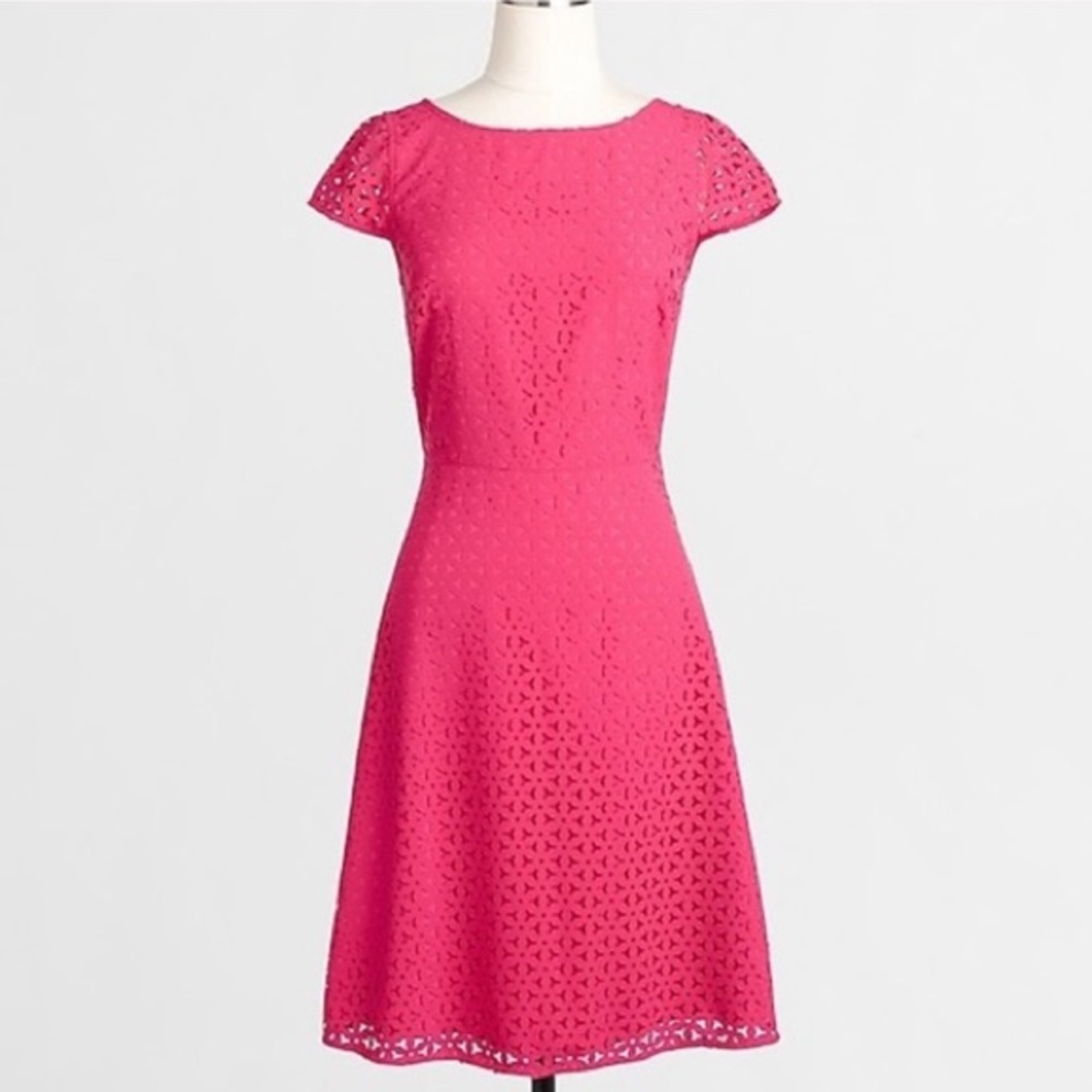 J. Crew laser cut a-line dress